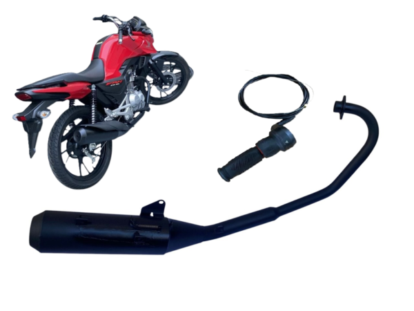 Escape Operado 2 em 1 (Original e Desmiolado) Similar Honda Fan 160/Start 160/Titan 160 (TODOS OS ANOS)